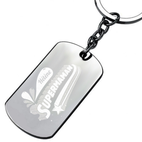 Porte-cls plaque Super Maman