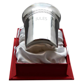 Timbale tambourin en mtal argent