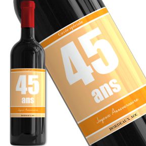 Bouteille de vin personnalise Anniversaire