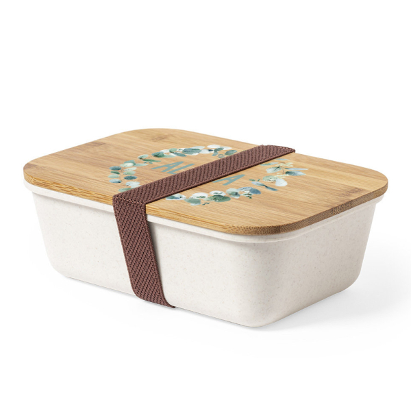 Boîte à goûter personnalisée avec un motif floral