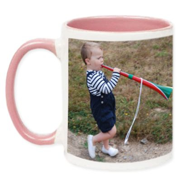 Mug rose avec photo