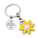 Porte-clés marguerite personnalisé