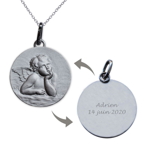 Médaille chérubin de Raphaël gravée