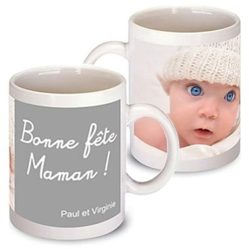 Mug personnalisé pour maman gris
