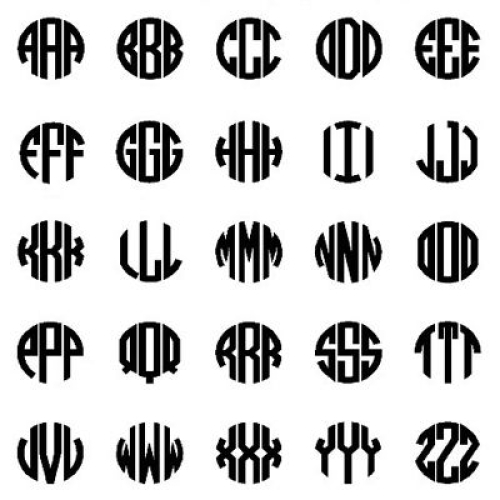 Exemple de pendentifs modernes initiales