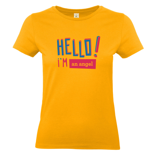 T-shirt Hello jaune