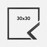 Svart firkant 30 x 30 cm