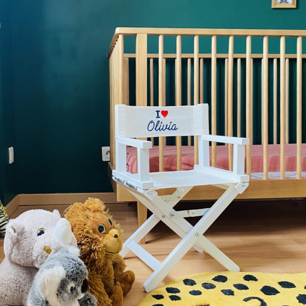 Brodert Babystar lenestol med motiv