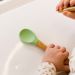 Babybestikk i silikon og tre med inngravert design