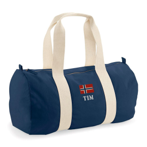 Personlig sportsbag med navn og flagg Personlig sportsbag med navn og flagg