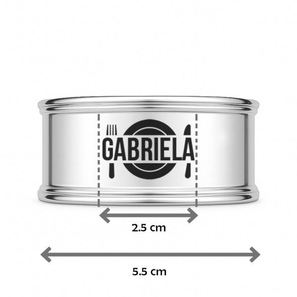 Bon Appétit serviettering med gravering