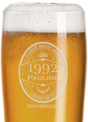 Verre A Biere Anniversaire Personnalise Amikado