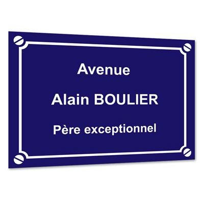 Plaque de rue personnalisée