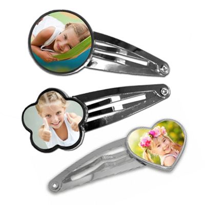 Barrette personnalisée photo - rond