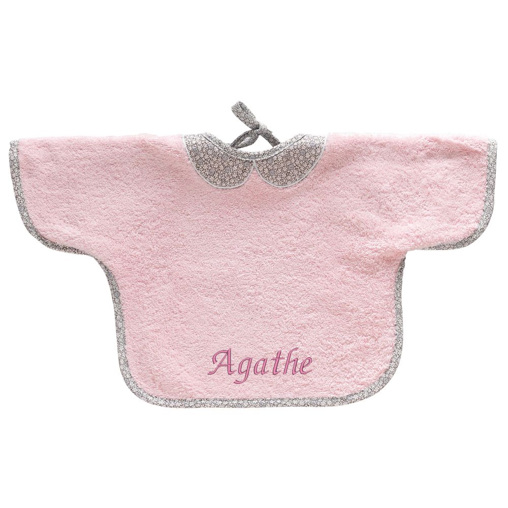 Bavoir A Manche Fille Personnalise Mila Linge Bebe Personnalise Bavoir A Manche Fille Personnalise Mila Linge Bebe Personnalise