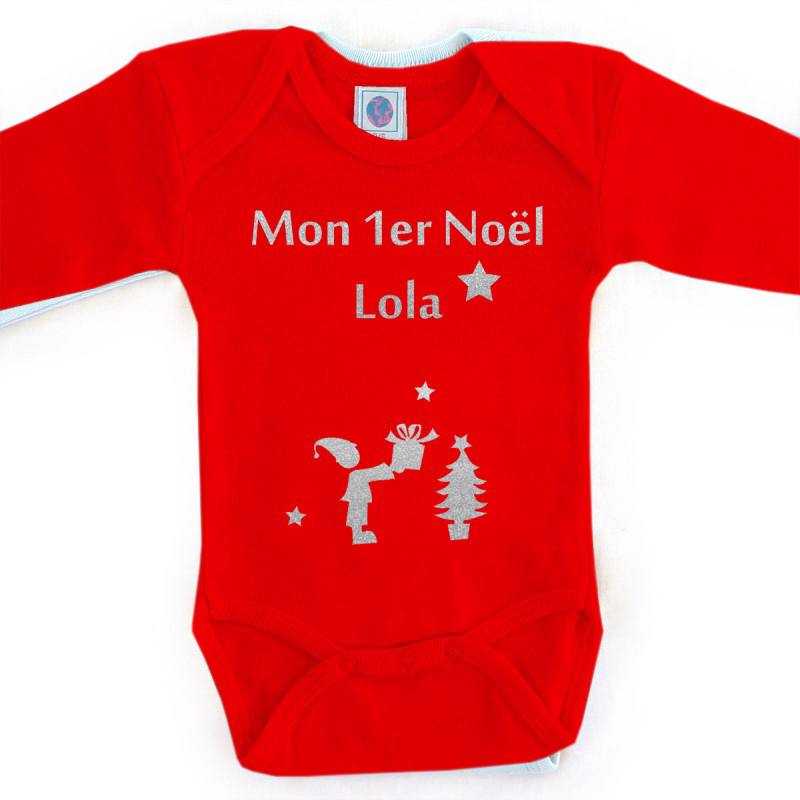 Body Naissance Bébé Personnalisé Noël - 3 mois