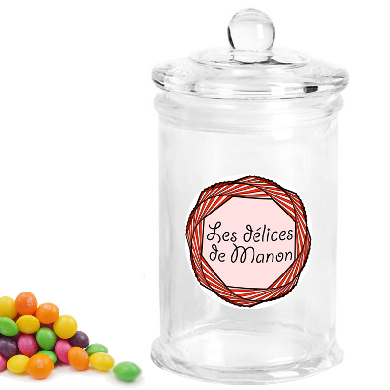 Bonbonnière de friandises personnalisée spirale