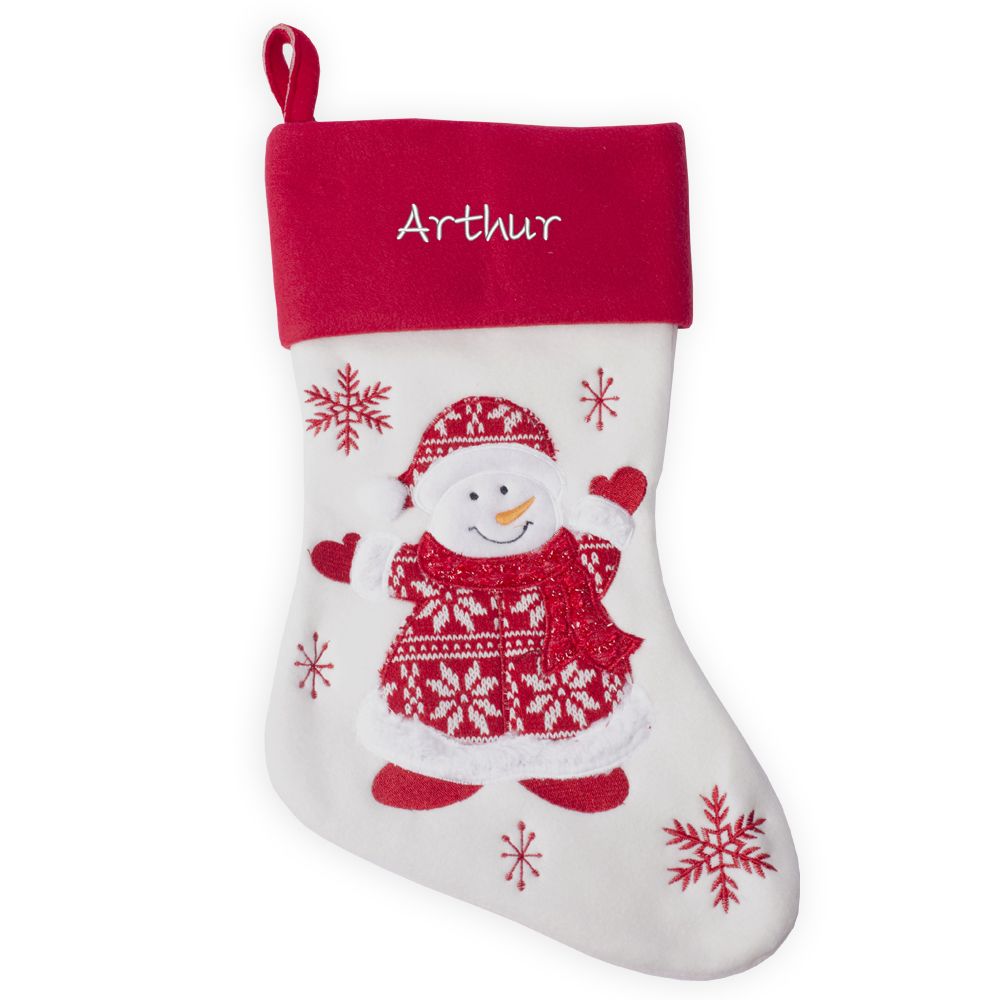 Chaussette de Noël effet tricot personnalisée