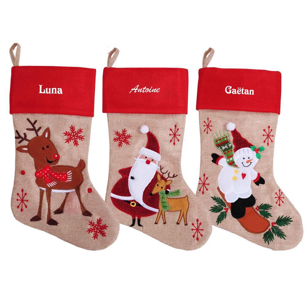 Botte De Noel Effet Lin Brodee Prenom 3 Modeles Amikado Botte De Noel Effet Lin Brodee Prenom 3 Modeles Amikado