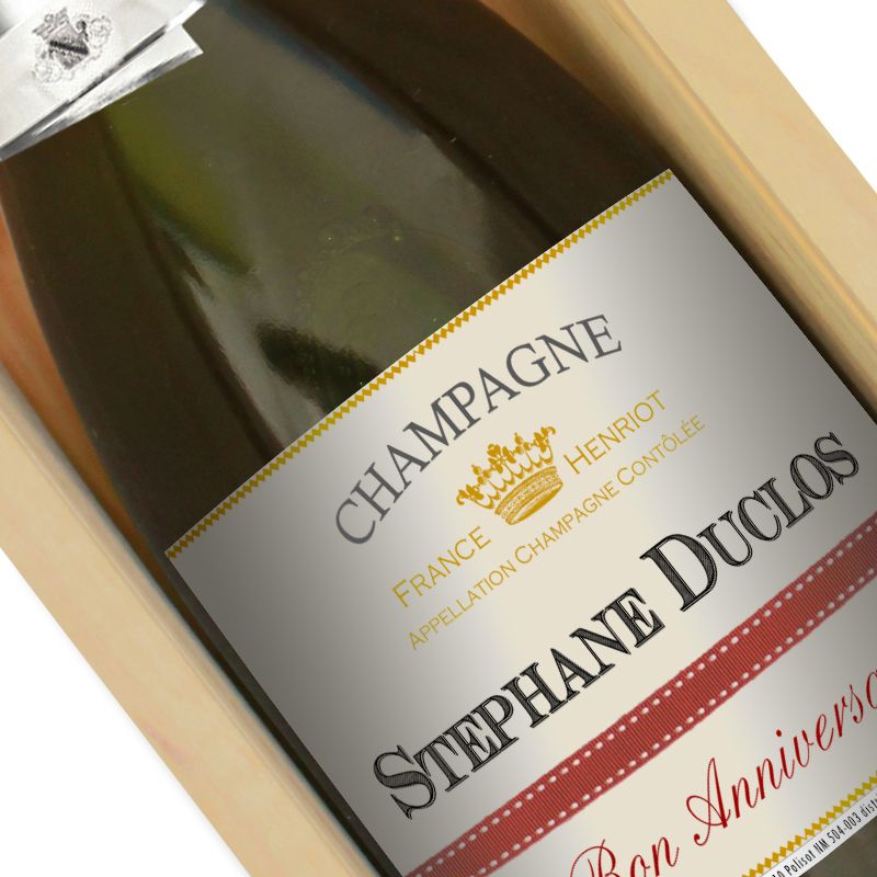 idéal anniversaire cadeau de graduation mariage Champagne personnalisée étiquette du flacon