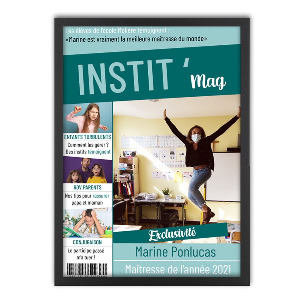 Couverture de magazine maîtresse encadrée