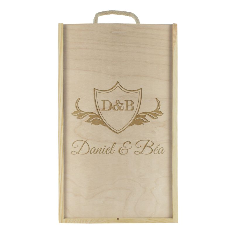Caisse à vin 2 bouteilles personnalisée