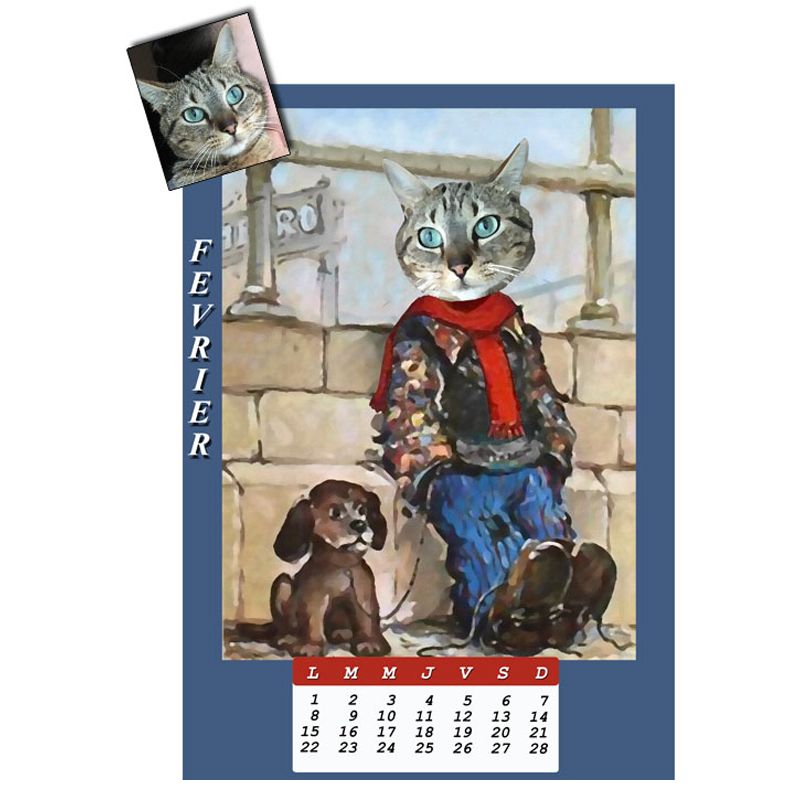 Calendrier Chat Personnalise