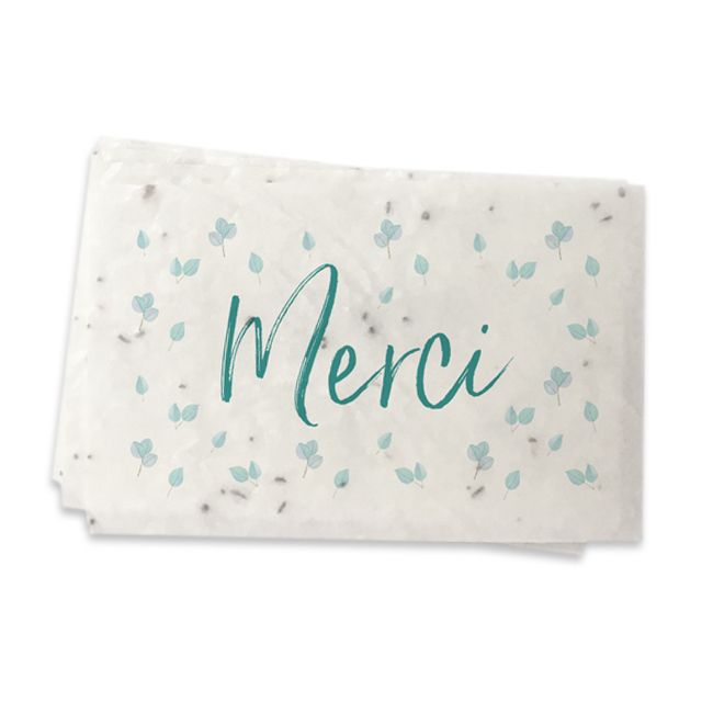 Carte végétale à planter Merci