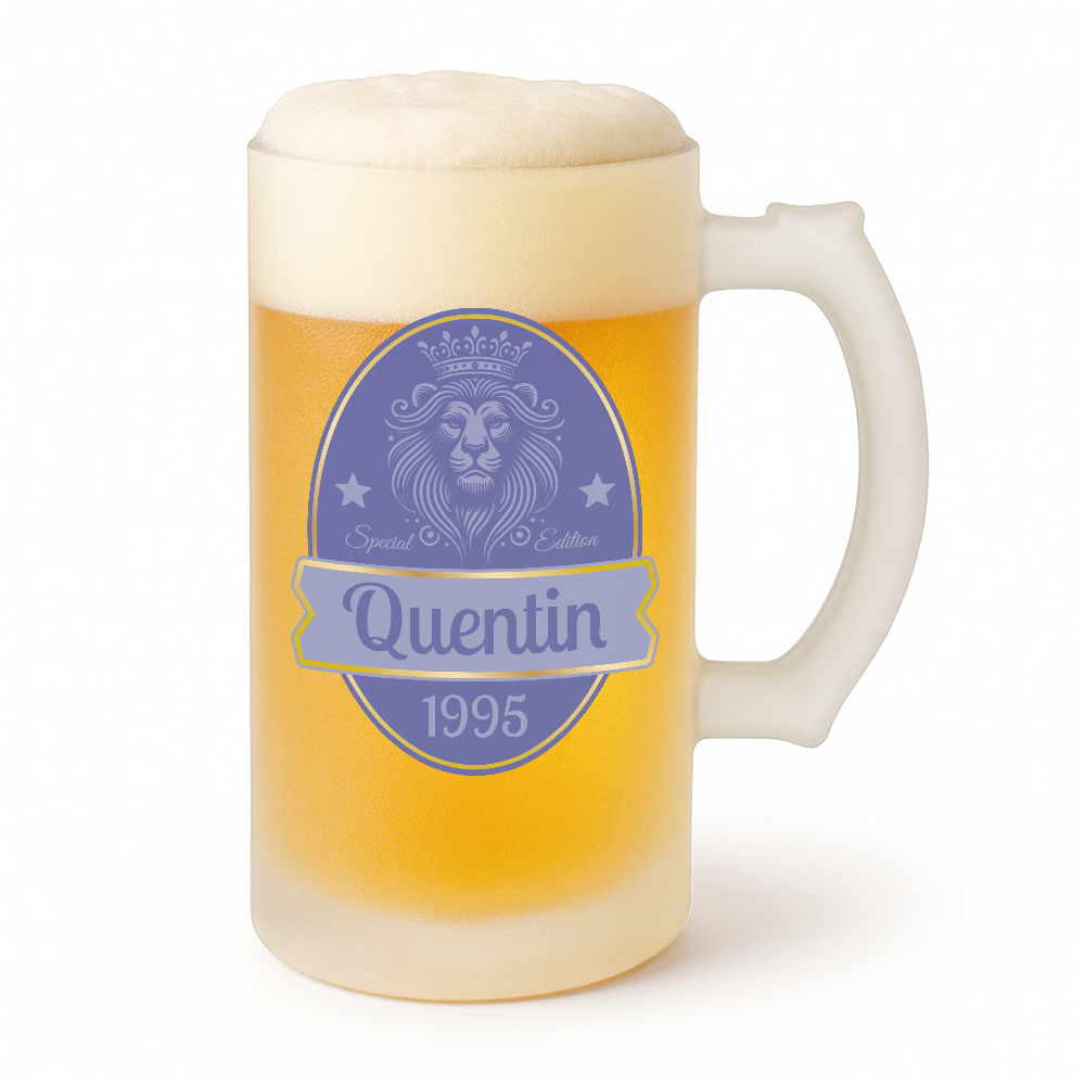 Chope de bière personnalisée Lion