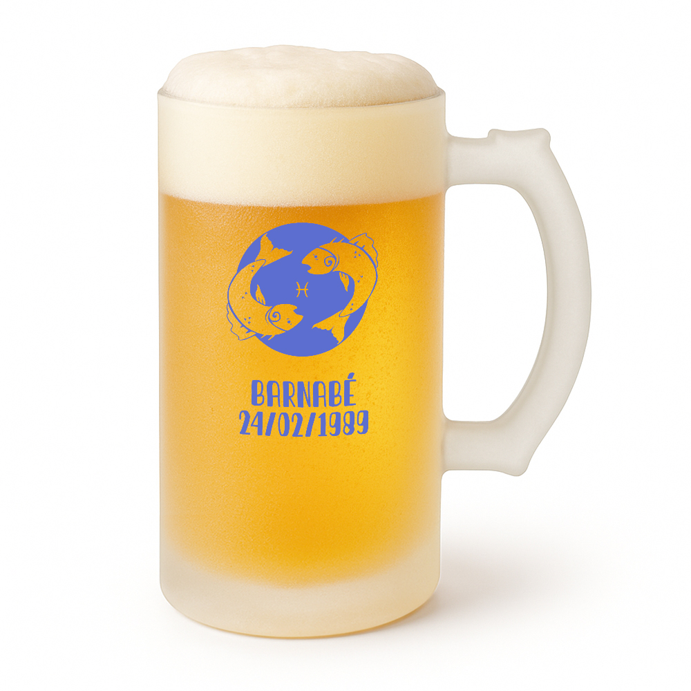 Chope de bière personnalisée Signe Astrologique