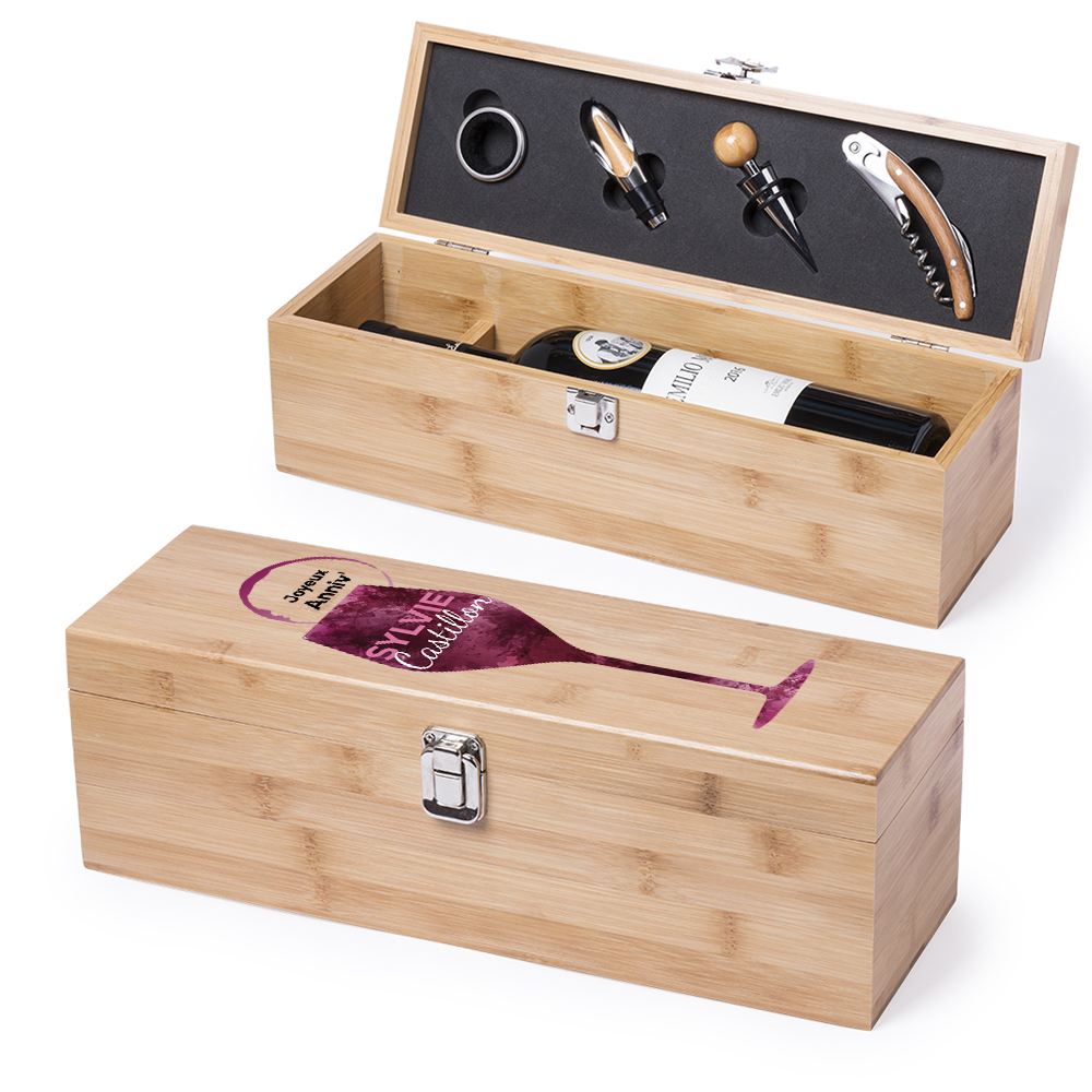 Coffret sommelier personnalisé Verre de vin
