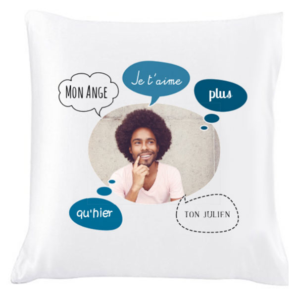 Coussin photo bulles