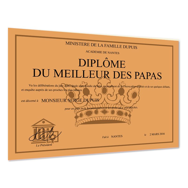 Diplôme Gratuit A Personnaliser - Certificat de mérite Le/la meilleur(e) des / Personnalisez l ...