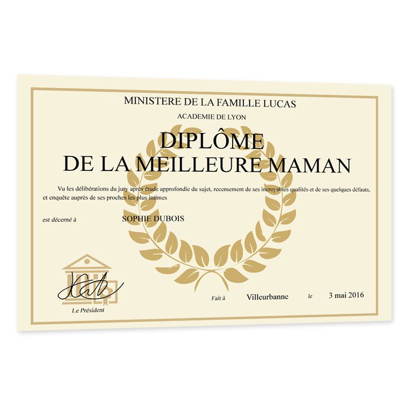 diplome 70 ans de mariage