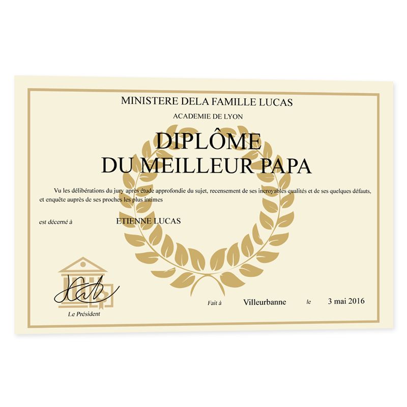 Faux Diplome Personnalise Amikado