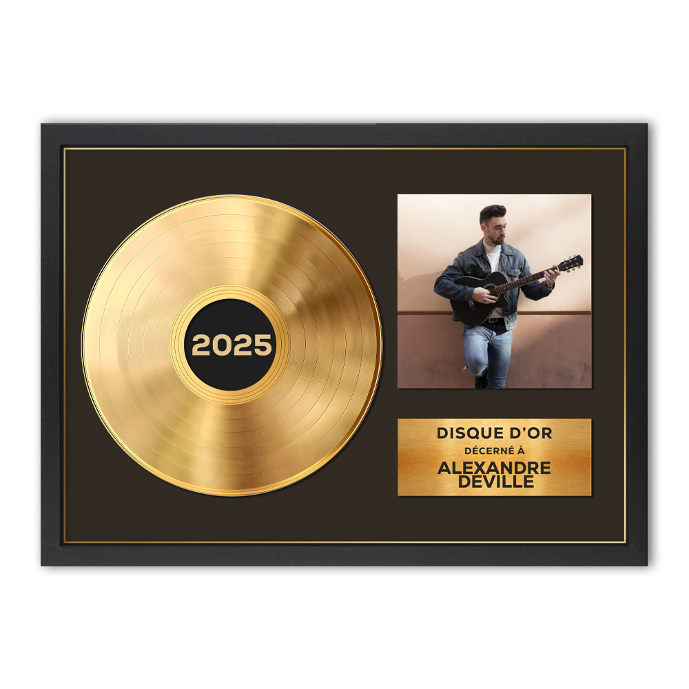 Affiche Disque d'or personnalisé avec une photo