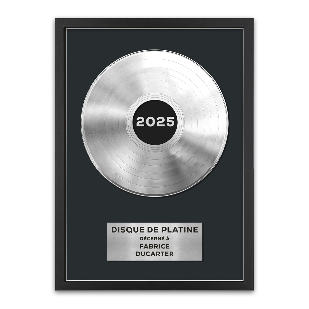 Affiche personnalisée Disque de platine avec un prénom
