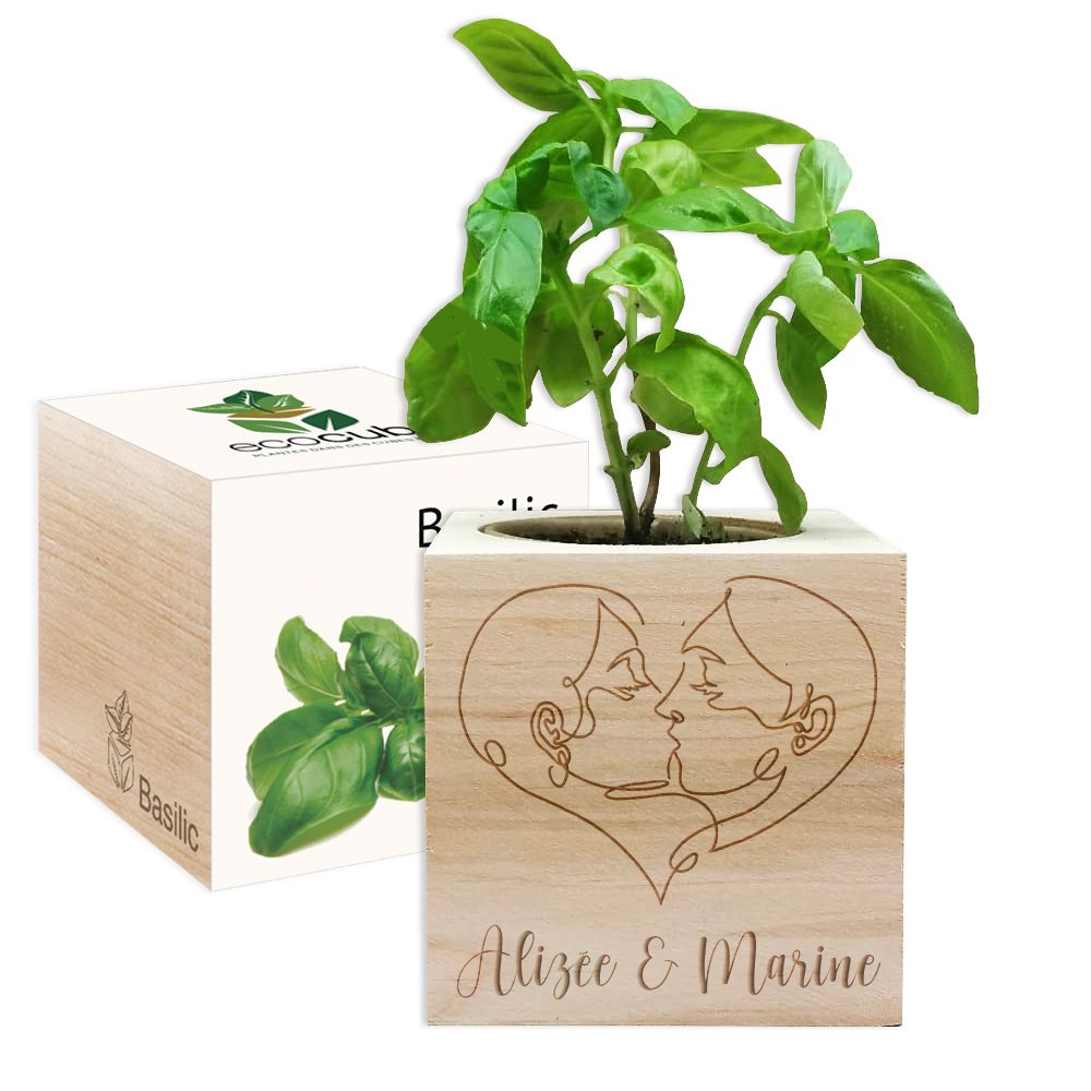 EcoCube personnalisé Amoureux - Cadeau Saint Valentin