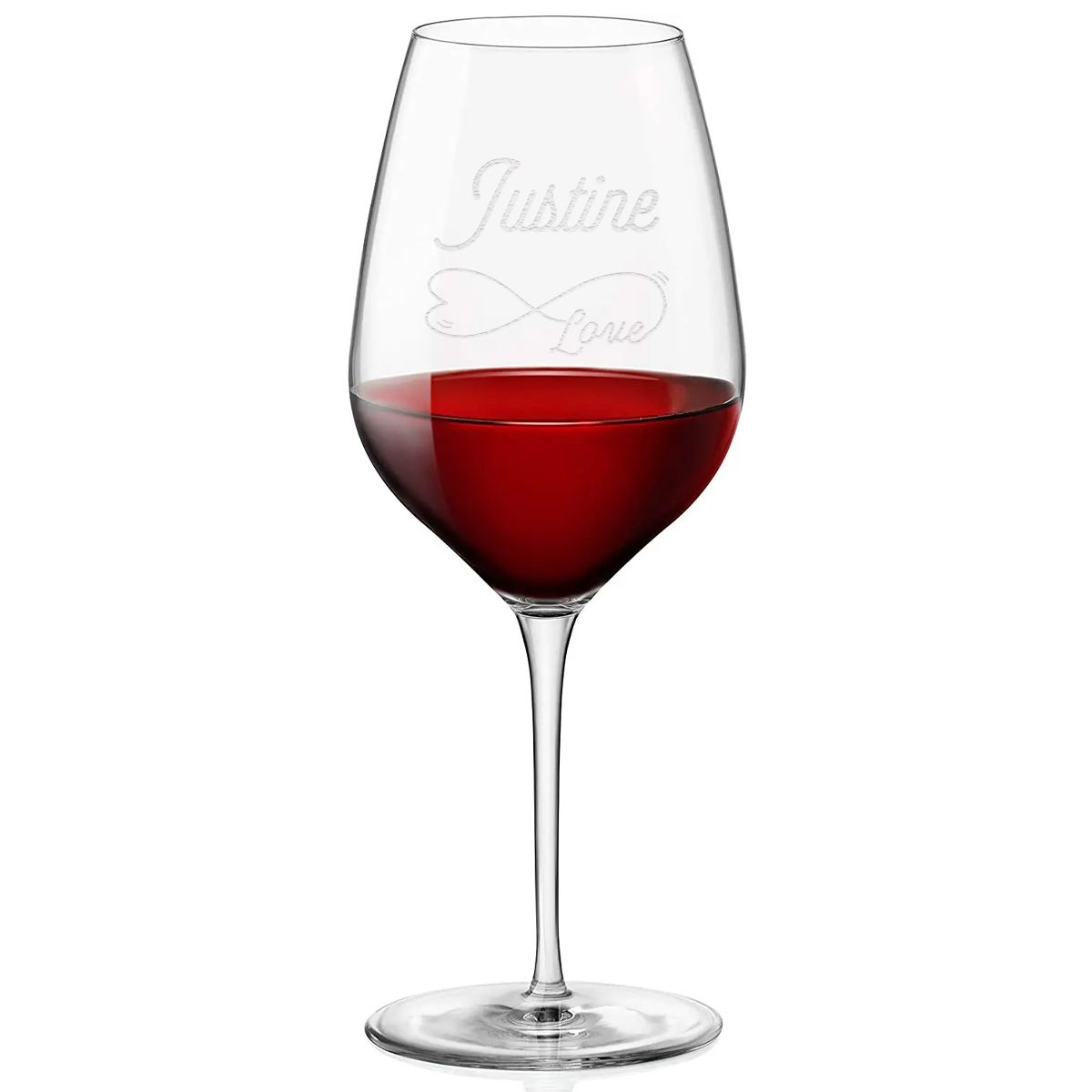 Verre à vin Amour gravé - sans coffret - Cadeau Saint Valentin
