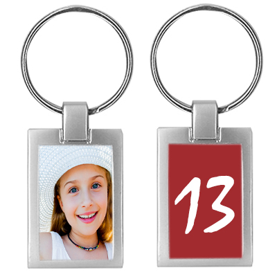 Porte-clés photo anniversaire - cadeau 13 ans