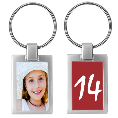 Porte-clés photo anniversaire - cadeau 14 ans