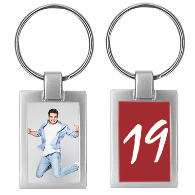 Porte-clés photo anniversaire - cadeau 19 ans