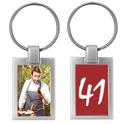 Porte-clés photo anniversaire - cadeau 41 ans