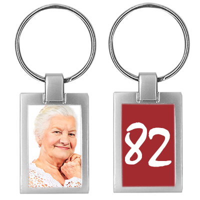Porte-clés photo anniversaire - cadeau 82 ans