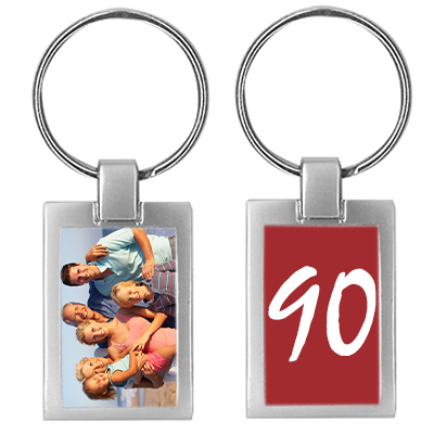 Porte-clés photo anniversaire - cadeau 90 ans