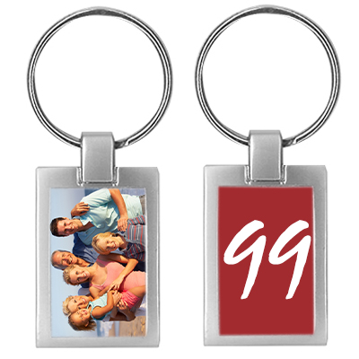 Porte-clés photo anniversaire - cadeau 99 ans