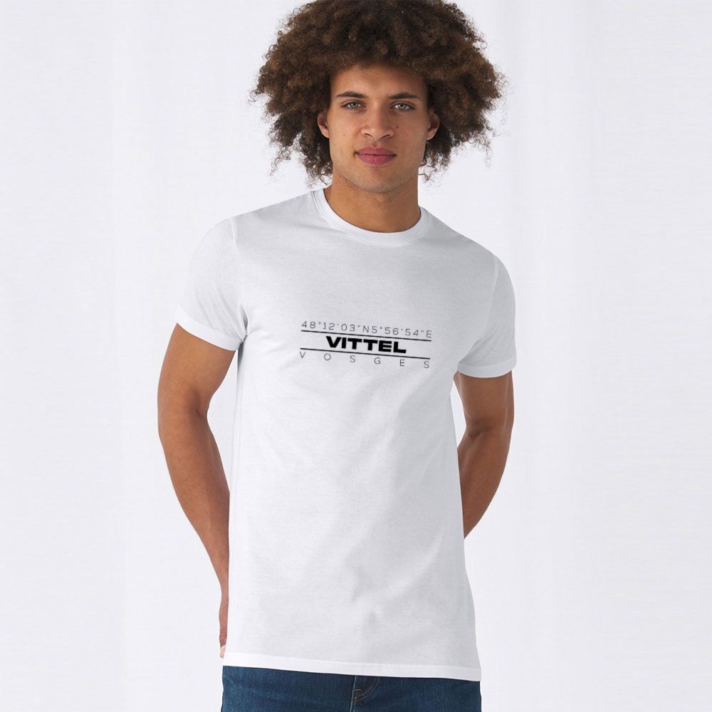 T-shirt homme Villes du Grand-Est & Coordonnées GPS - Vittel
