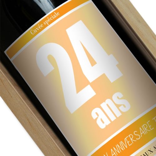 Vin personnalisé anniversaire