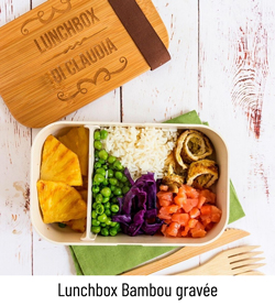 Lunchbox Bambou gravée pour Maman