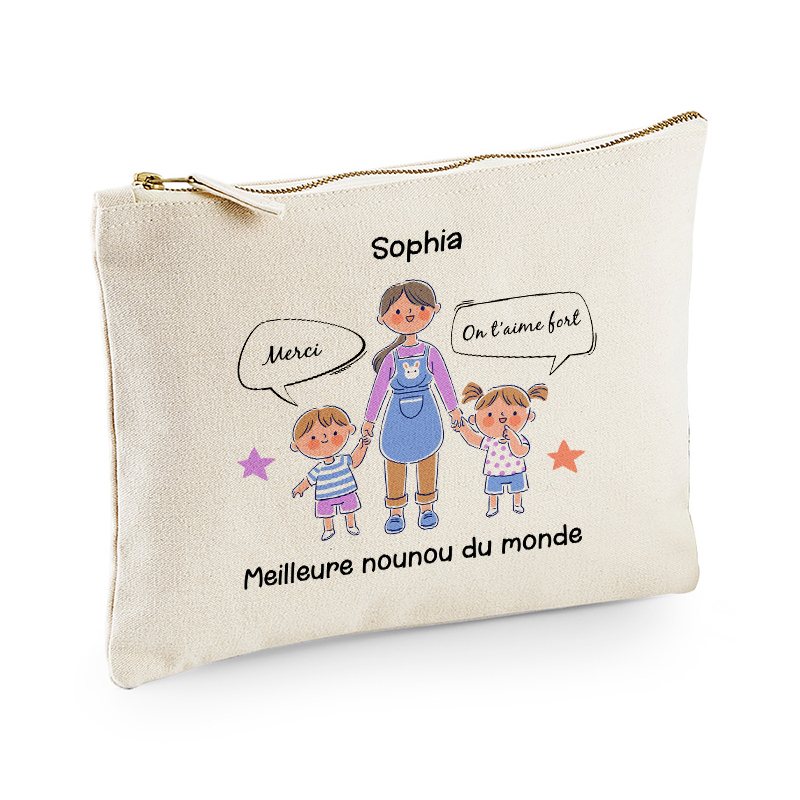 Pochette multi-usages gentille nounou personnalisée